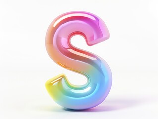 S icon logo design, color gradient on white background
