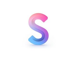 S icon logo design, color gradient on white background