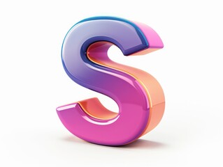 S icon logo design, color gradient on white background