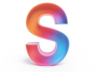 Naklejka premium S icon logo design, color gradient on white background