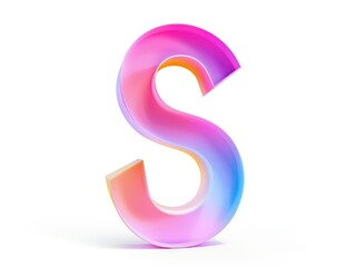 Naklejka premium S icon logo design, color gradient on white background
