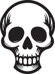 Fototapeta premium Human Skull with Teeth vector icon illustration.