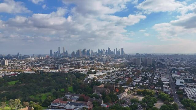 Melbourne Skyline from studley park