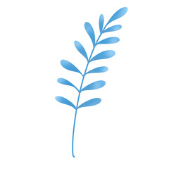 Blue plants and leaves illustration