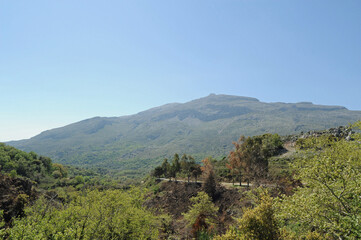 Le mont Kédros vu depuis Méronas près de Réthymnon en Crète