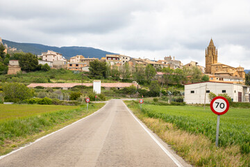 a view of Loarre village, province of Huesca, Aragon, Spain