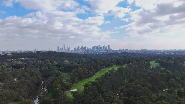 Melbourne Skyline from Studley Park