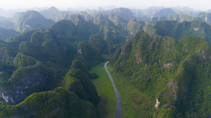The most beautiful landscape in Ninh Binh - Vietnam.	