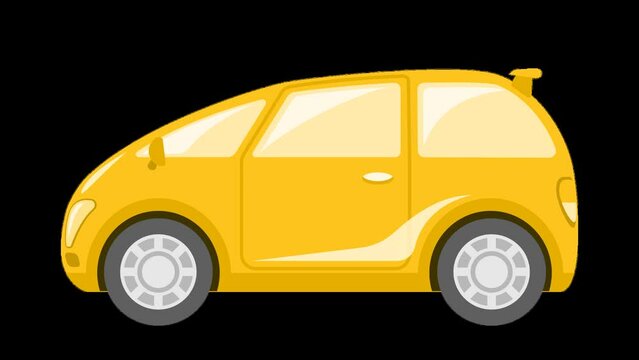 yellow eco city car