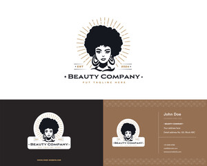 Vector elegant beauty woman salon logo design collections for company