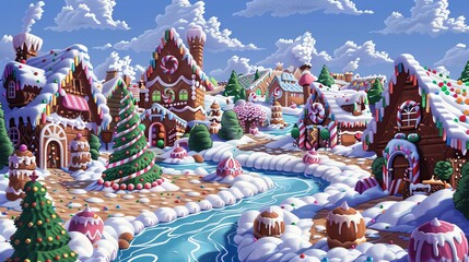A winter wonderland of gingerbread houses and candy canes. The perfect place to satisfy your sweet tooth.
