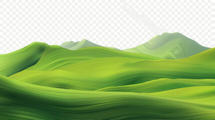 Obraz premium landscape with green grass and sky isolated