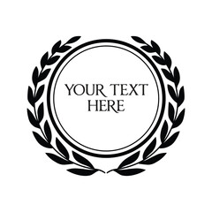 laurel wreath award, logo template, leave logo template illustration