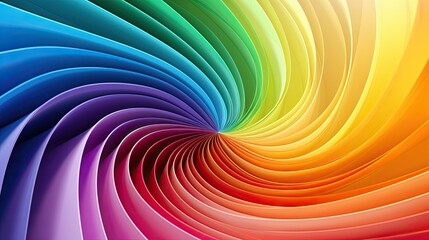 Close-up of swirling abstract patterns in rainbow hues