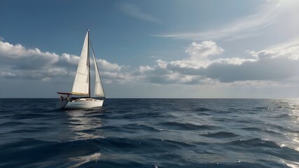 Fototapeta premium sailboat in the sea