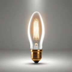 light bulb on grey  background