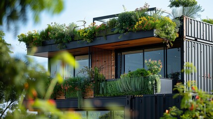 Container Homes: Urban Green Living with Rooftop Gardens