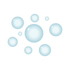 Blue Water Bubbles Vector Illustration