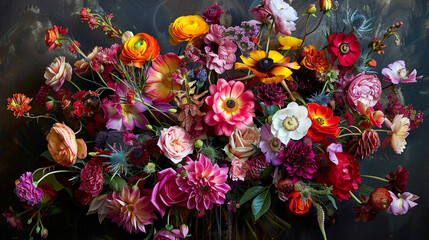 Vibrant flowers arranged in a stunning bouquet