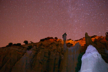 Kula fairy chimneys night astrophotography