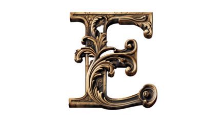 Letter e isolated on transparent background