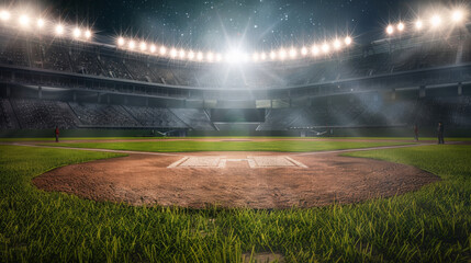 stadium outdoor field, baseball sport