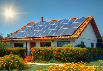 Energy Subsidies Boosting Clean Energy: Solar Panels on an Efficient Home