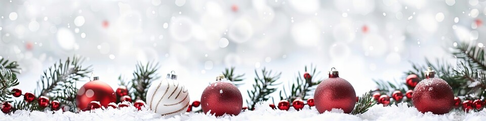 Obraz premium Snowy Elegance: New Year Banner