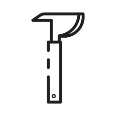 Axe Crash Tool Line Icon