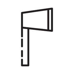 Fototapeta premium Axe Building Tool Line Icon