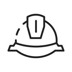 Helmet Hard Hat Line Icon