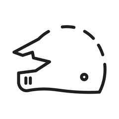 Helmet Safety Work Line Icon