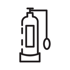 Oxygen Safety Tank Line Icon