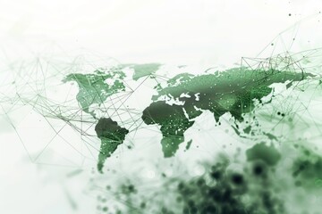 Stock photo style image a Digital world map