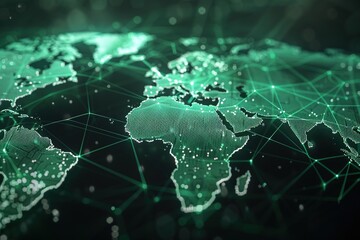 Stock photo style image a Digital world map