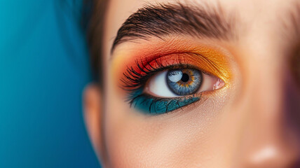 A bold and empowering eyeshadow look, representing the creativity and innovation of a successful businesswoman.