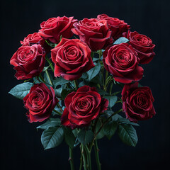 3d rendered photo of red rose made with generative AI