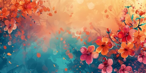 background with blossom in spring
