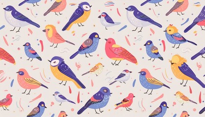 Fototapeta premium Bird pattern style 02