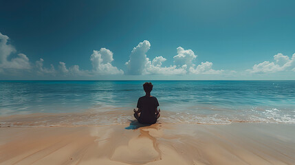 Sun-Kissed Serenity: A Beachside Meditation Journey