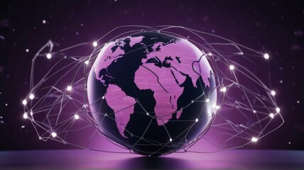 Smart Planet Illustration. Augmented Reality Global View Suitable for Background
