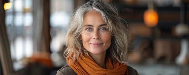 Positive Portrait Of Smiling Senior Woman