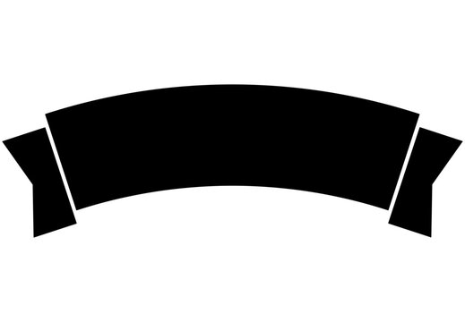 black arched thick title ribbon