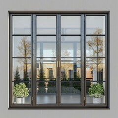 Black Modern Minimalist Windows