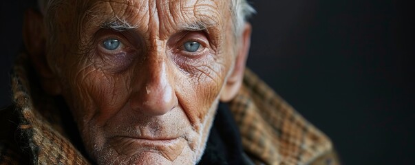 close up of an elegant 70 year old english man