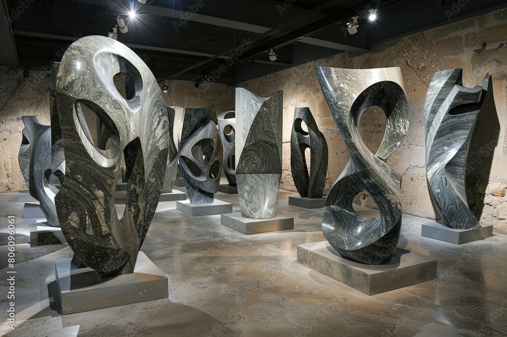 Poster immerse yourself in the captivating world of abstract art, where conventional boundaries blur and ar