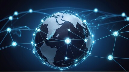 Cyber World Graphic. Connecting the Global Network Suitable for Background