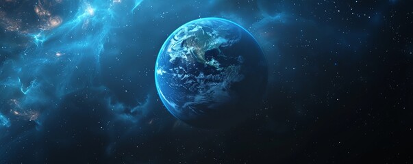 blue planet in space