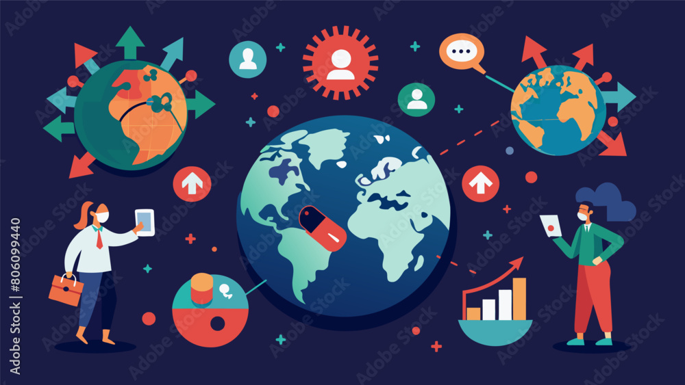 Aufkleber an infographic showing how the pandemic of misinformation has spread around the world faster than th