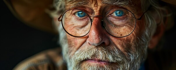 close up of an elegant 70 year old english man